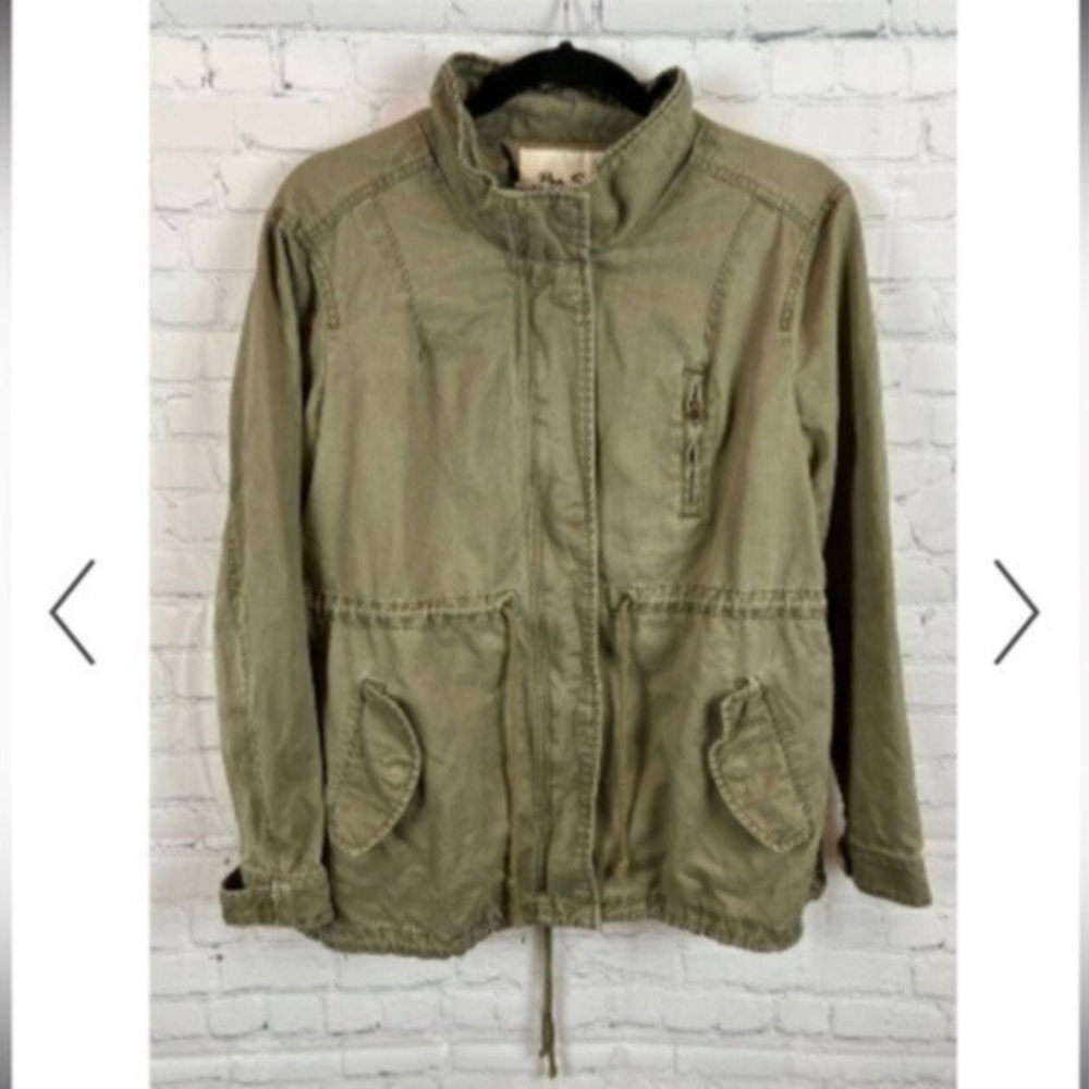 Per Se Army Green Anorak Jacket Size Large L NWOT
